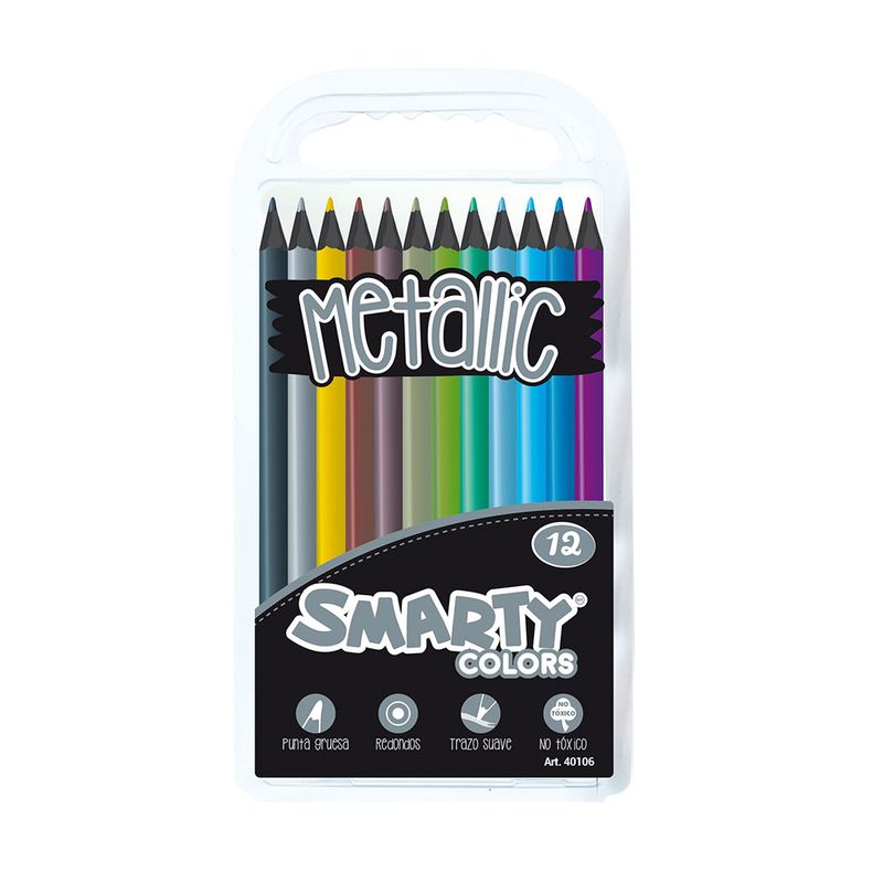 48927 - LAPICES DE COLOR 12-L RED MET SMARTY