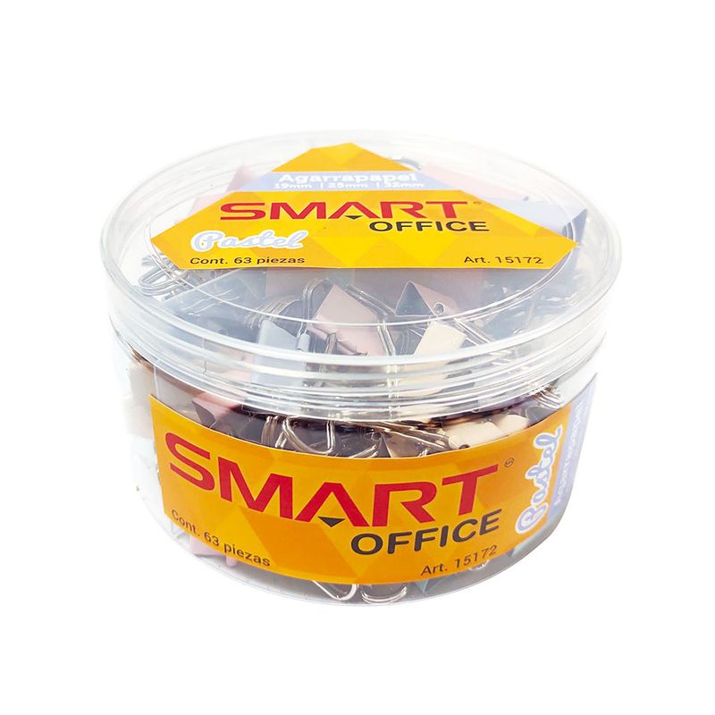 48922 - SUJETA DOCUMENTOS SURTIDOS PASTEL ESTUCHE CON 63PZAS