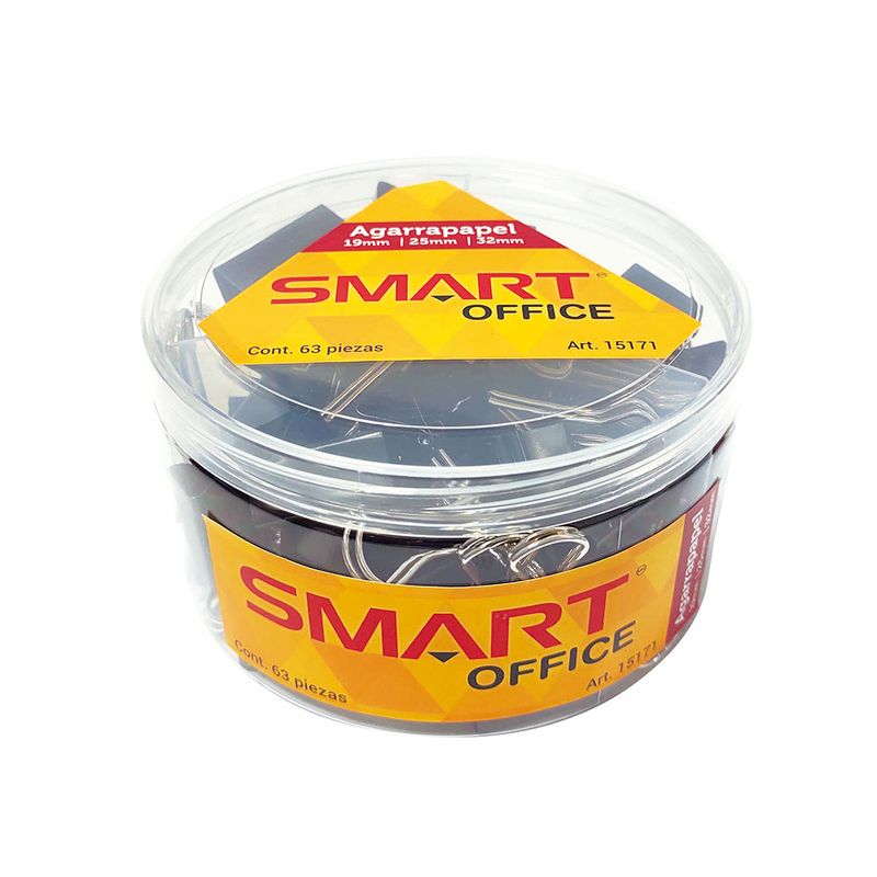 48921 - SUJETA DOCUMENTOS SURTIDOS NEGRO ESTUCHE CON 63PZAS