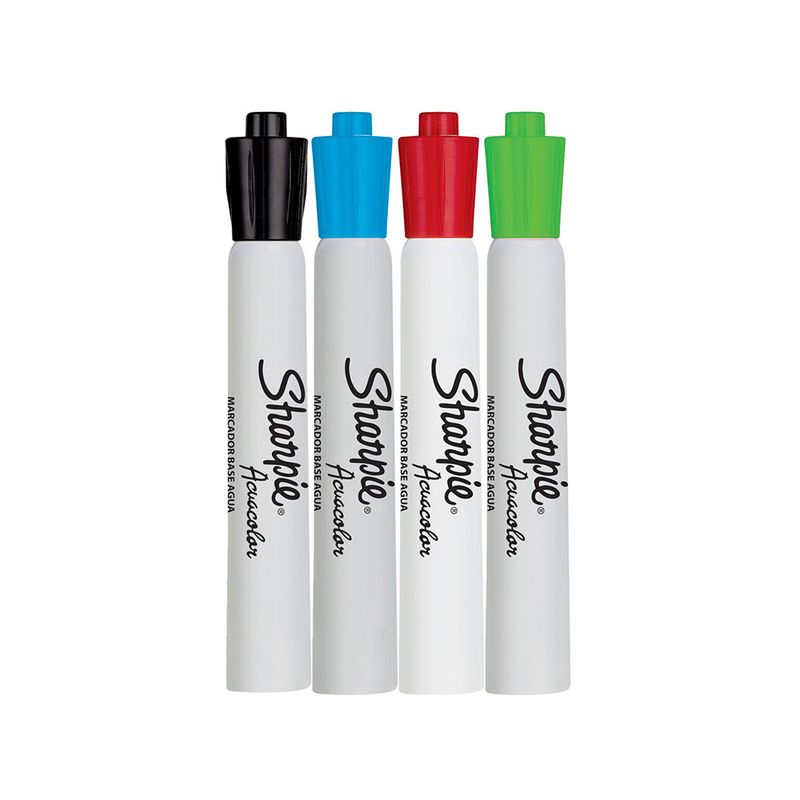 49893 - MARCADOR BASE AGUA CON 4PZAS ACUACOLOR