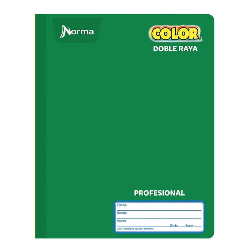 49902 - CUADERNO COSIDO PROFESIONAL 100H D/R NORMA COLOR