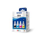 49978 - COMBO DE 4 BOTELLAS DE TINTA EPSON T664520 PARA MULTIFUNCIONALES ECOTANK