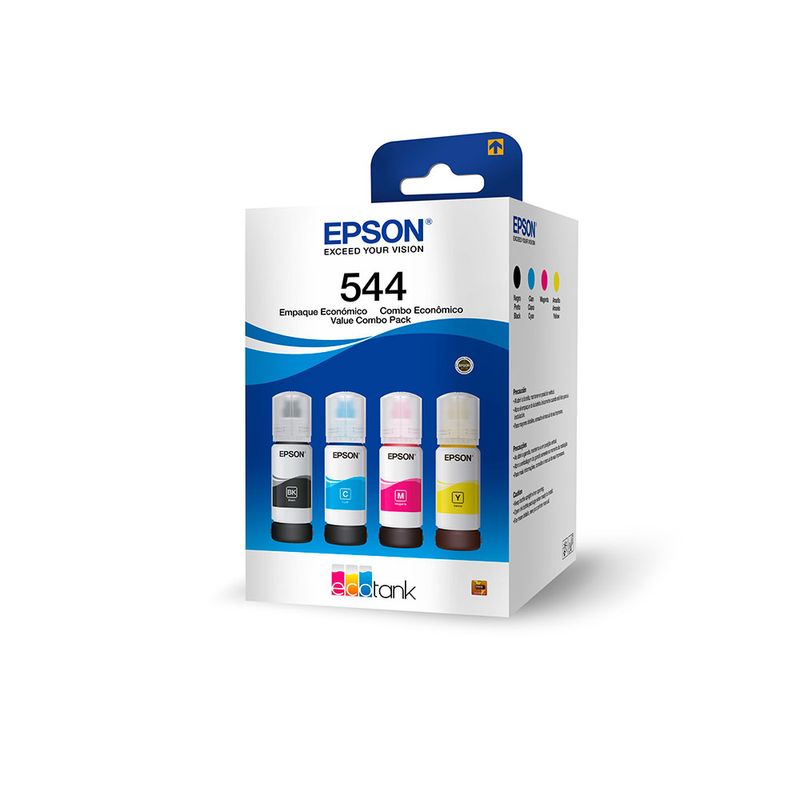 49979 - COMBO DE 4 BOTELLAS DE TINTA EPSON T544520 PARA MULTIFUNCIONALES ECOTANK