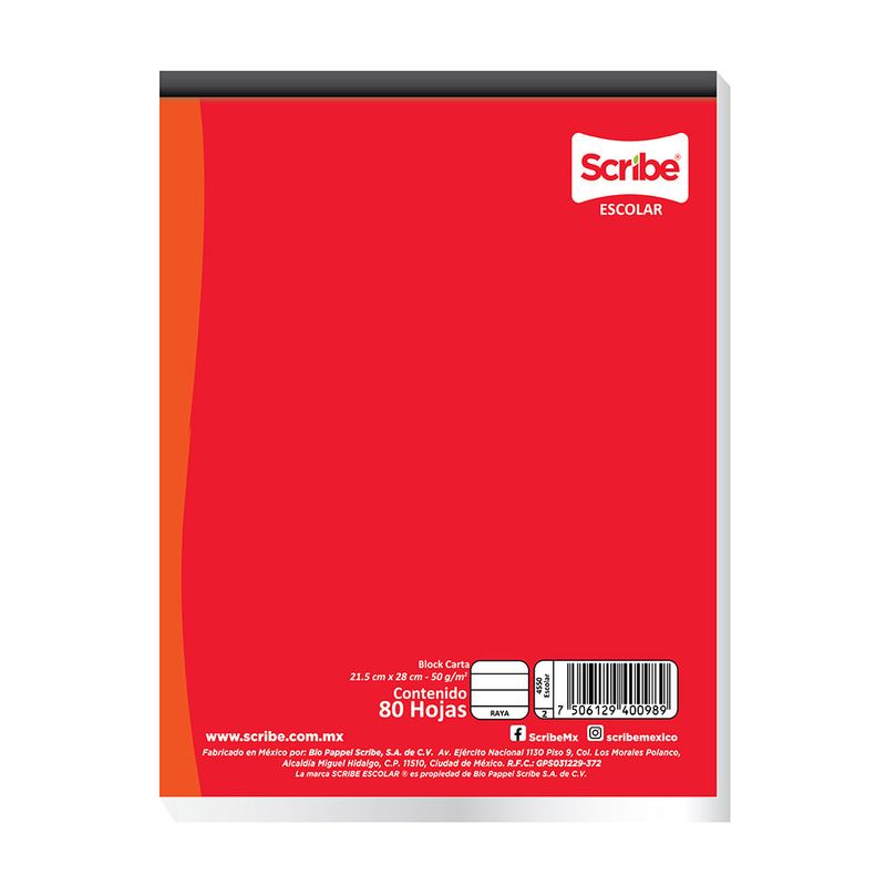 50139 - BLOCK CARTA 80H BLANCO ESCOLAR