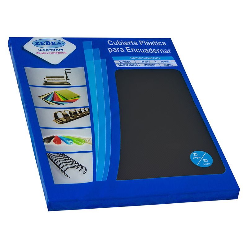 49942 - CUBIERTA PLASTICA CARTA PLATINO HUMO 25 JUEGOS ZEBRA P-102