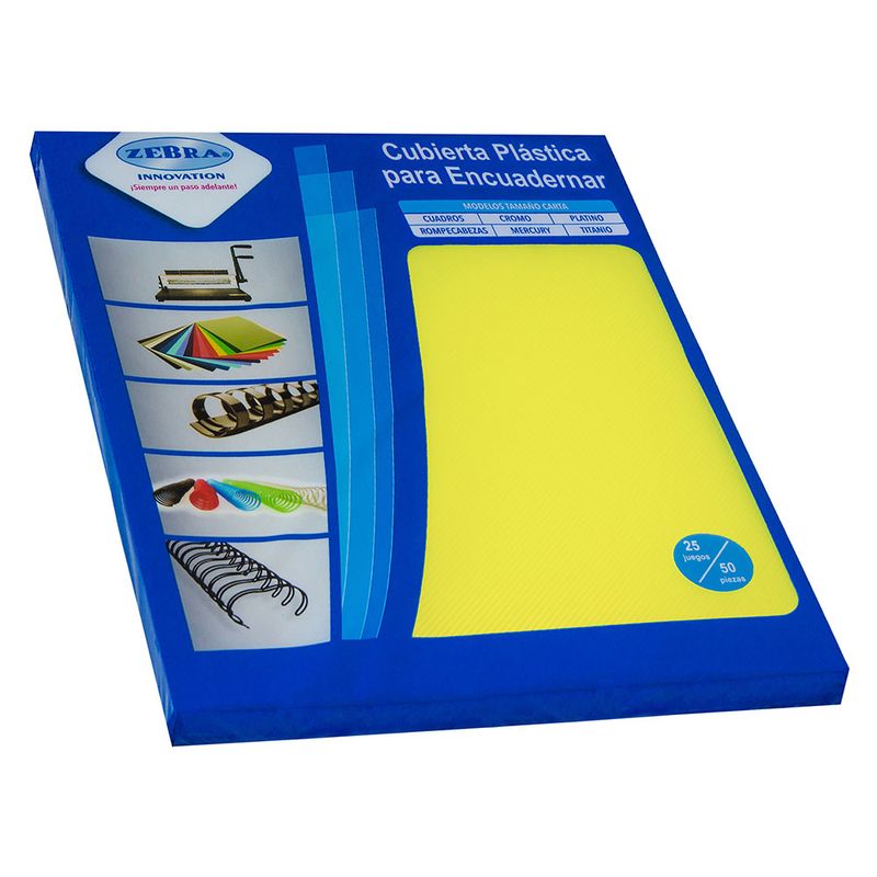 49945 - CUBIERTA PLASTICA CARTA PLATINO CRISTAL 25 JUEGOS ZEBRA P-100