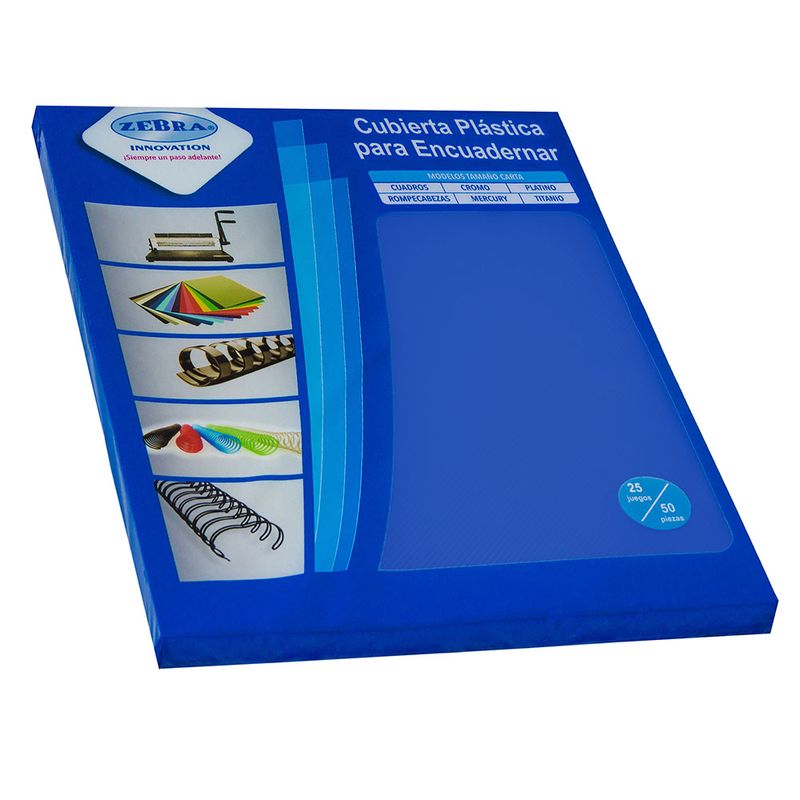 49941 - CUBIERTA PLASTICA PLATINO AZUL 25 JUEGOS ZEBRA P-101