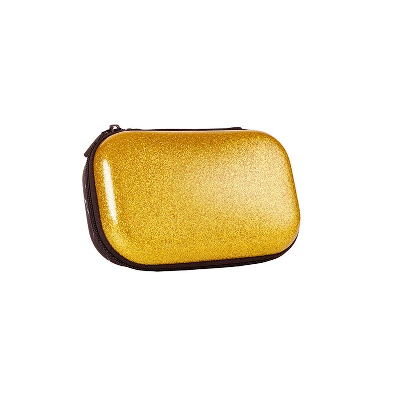 50493 - LAPICERA ZIPIT SEMI RIGIDA GLITTER BOX DORADO
