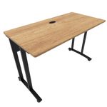 50698 - ESCRITORIO BASICO LINEA UNNE EUCALIPTO CON ESTRUCTURA NEGRA