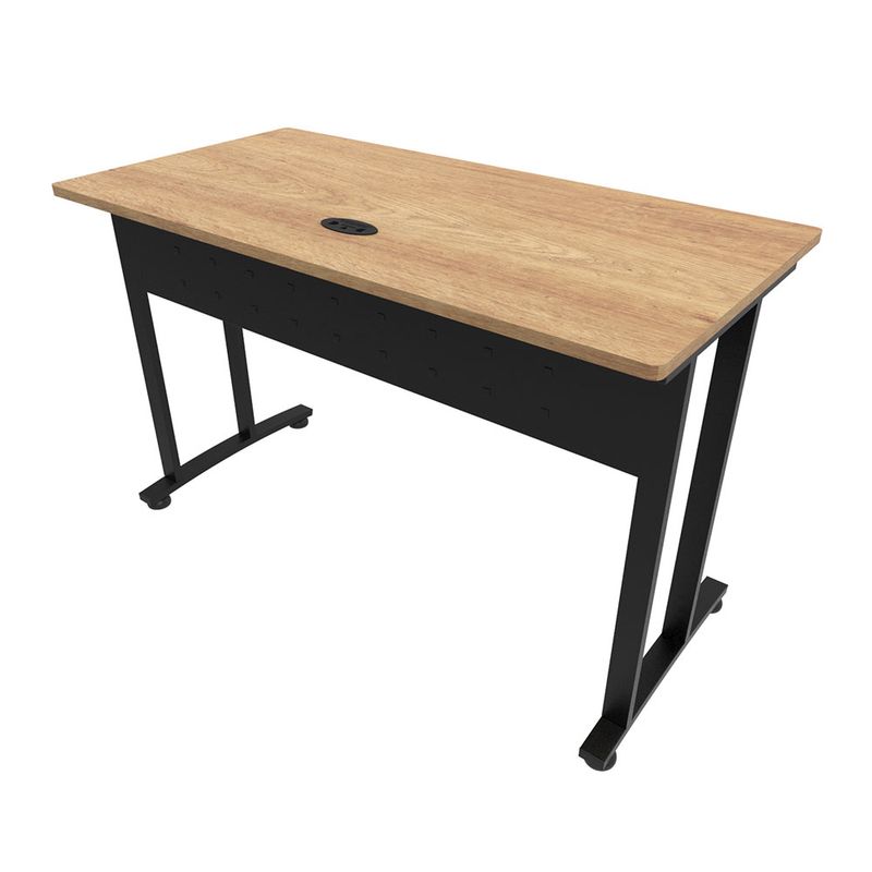 50148 - ESCRITORIO BASICO LINEA UNNE EUCALIPTO CON ESTRUCTURA NEGRA