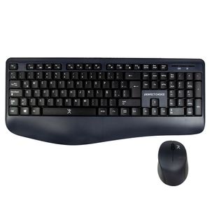 Kit Teclado Y Mouse Inalambrico Rf Curvo Ergonomico Pc-201236