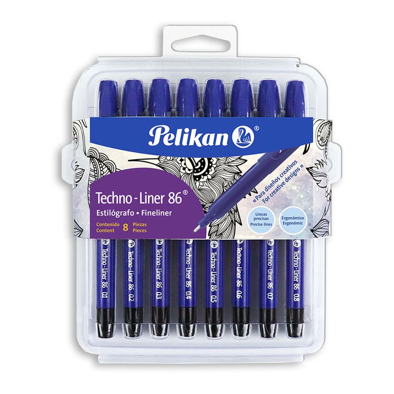 44860 - ESTILOGRAFO 0 2, 0 3, 0 4, 0 5, 0 6, 0 7 Y 0 8MM BLT C/8 PZAS