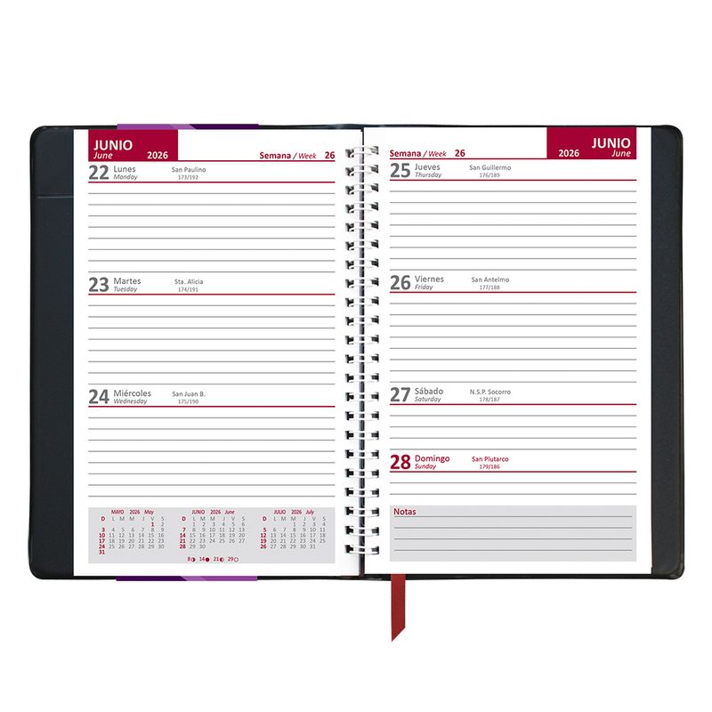 50745 - AGENDA ECONOMICA VIAJERA NEGRO