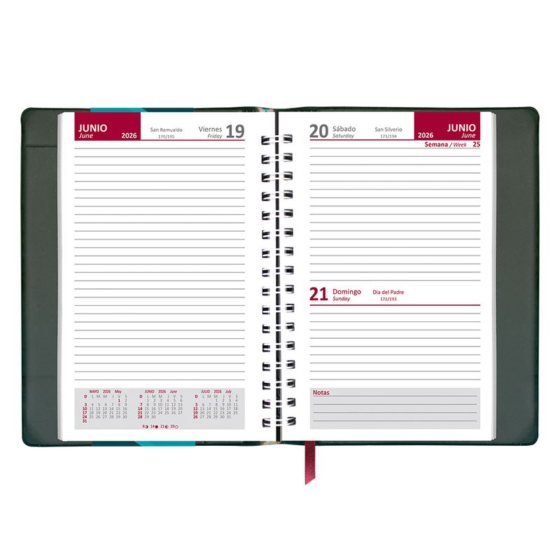 50775 - AGENDA ECONOMICA VIAJERA NEGRO JASPEADO