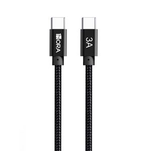 Cable Usb Tipo C A Usb Tipo C 2M, 1Hora, Nylon Negro Cab267N