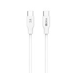 50819 - CABLE USB TIPO C USB TIPO C 1M, 1HORA, BLANCO