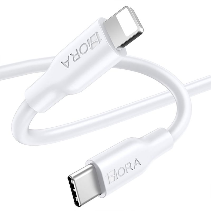 50820 - CABLE USB TIPO C A LIGHTNING 1M, 1HORA, BLANCO