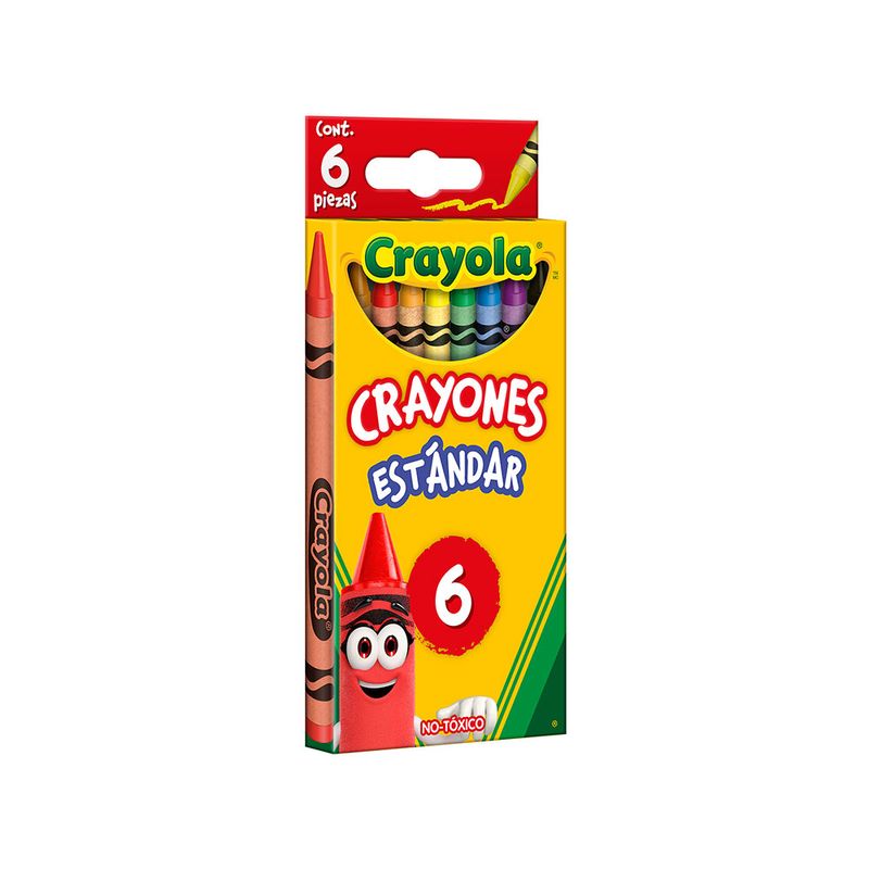 CRAYON REDONDO ESTANDAR CON 6 CRAYOLA