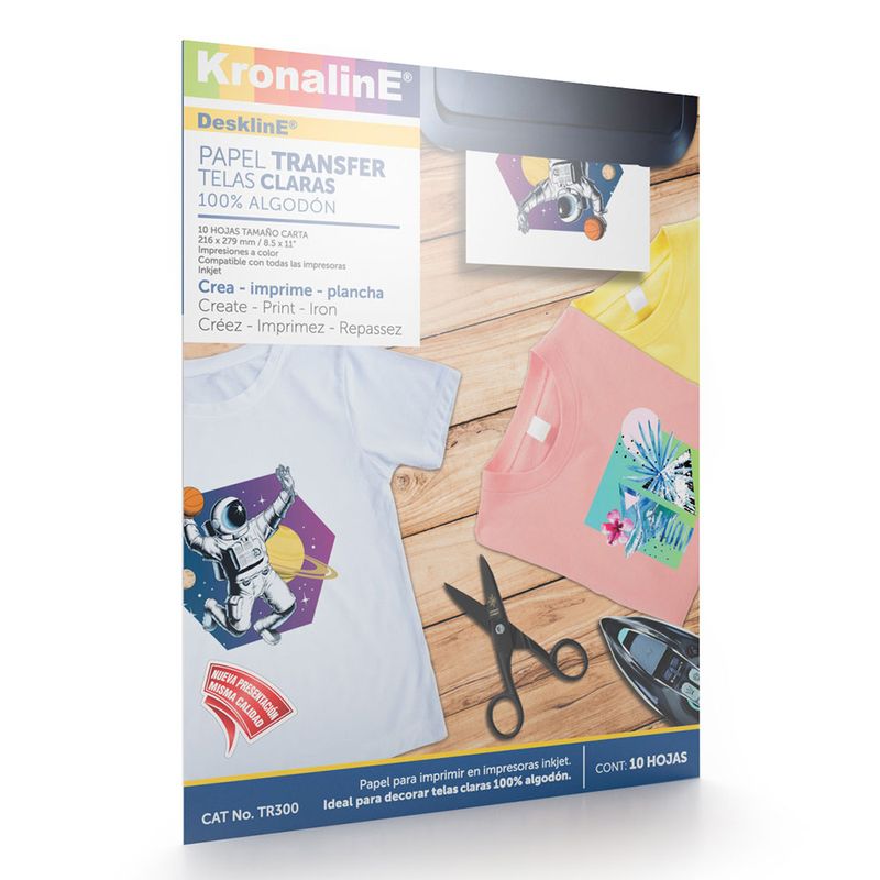 51190 - PAPEL TRANSFER CARTA PARA TELAS CLARAS C/10HJS