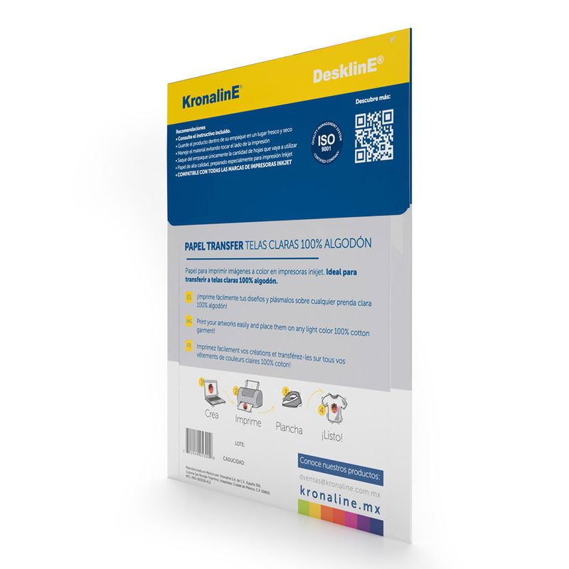 51192 - PAPEL TRANSFER CARTA PARA TELAS CLARAS C/10HJS