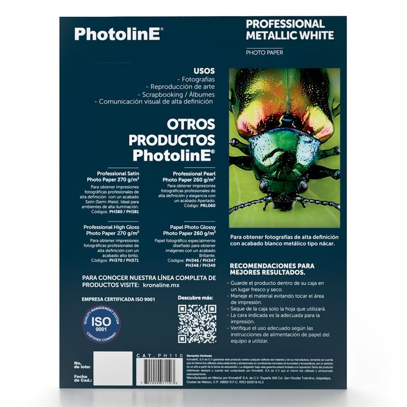 51201 - PAPEL FOTOGRAFICO METALICO CARTA C/25HJS