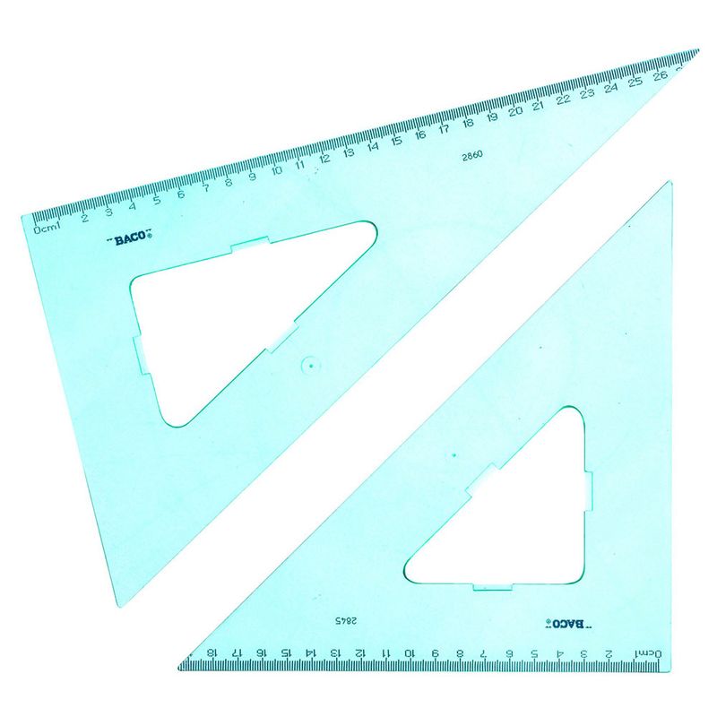 51275 - ESCUADRAS SEMI PROFESIONAL 28CM SIN BISEL C/G BLT