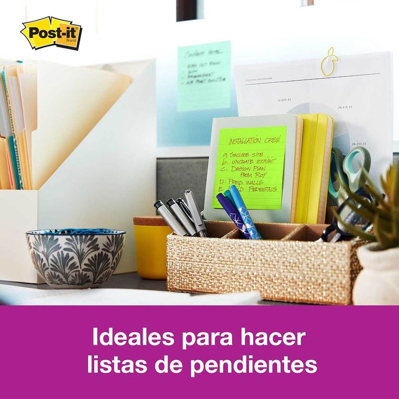 51395 - NOTAS ADHESIVAS 4X4 NEON C/6 COLORES C/90HJS