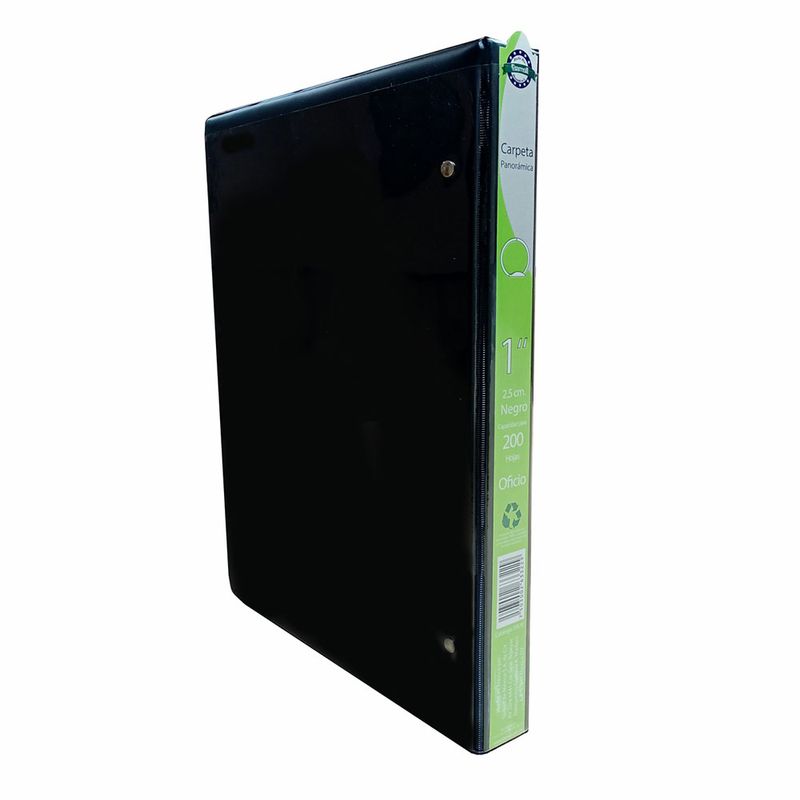 51504 - CARPETA ARILLO 1" OFICIO NEGRA CON VENTANA SAMSILL