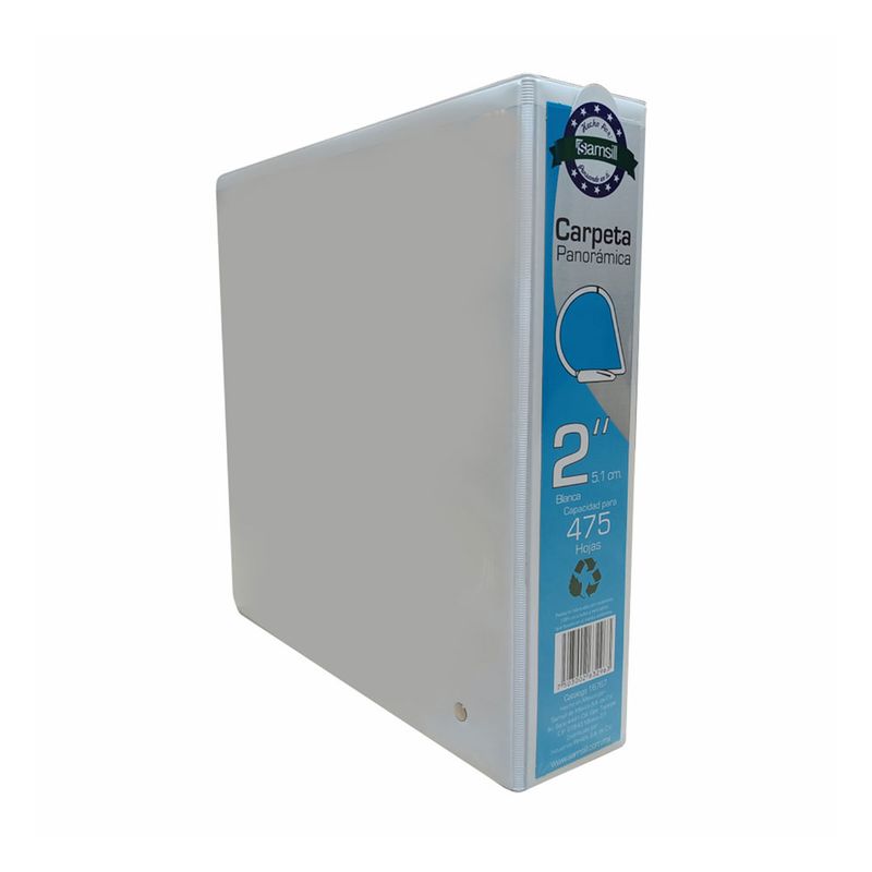 51470 - CARPETA ARILLO 2" D BLANCA CON VENTANA SAMSILL