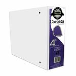 51482 - CARPETA ARILLO 4" D BLANCA CON VENTANA SAMSILL