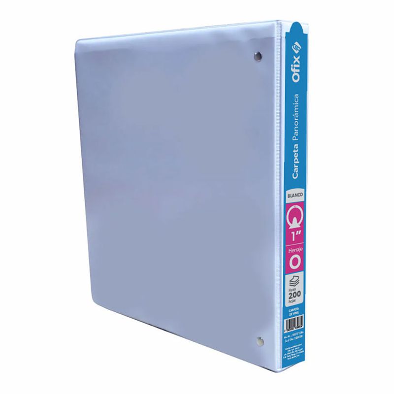 CARPETA ARILLO 1"  O BLANCA CON VENTANA OFIX