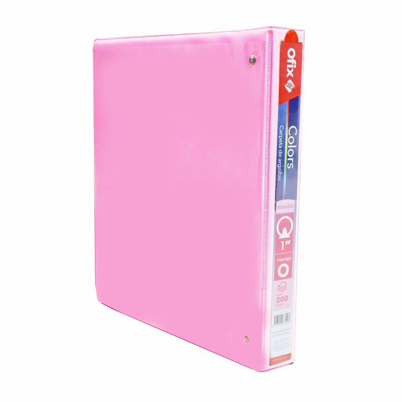 51496 - CARPETA ARILLO 1" O ROSA CON VENTANA OFIX