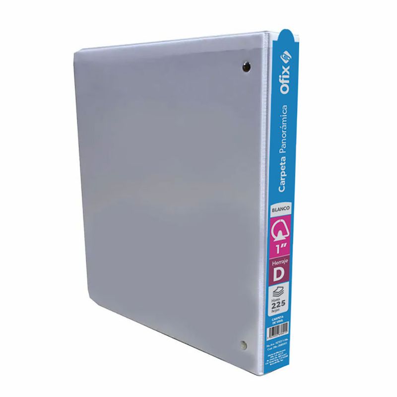 51508 - CARPETA ARILLO 1" D BLANCA CON VENTANA OFIX
