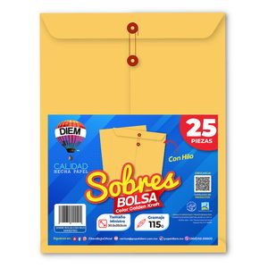 Sobre Bolsa Ministro (Legal) Golden Con Rondana 25 Pzas 11525Hkraft30539