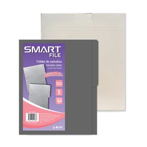 Folder Carta Gris Intenso Con 5Pzas 23321