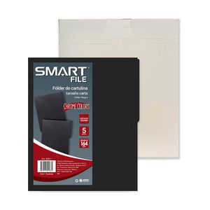 Folder Carta Negro Con 5Pzas 23311