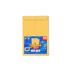 Sobre Bolsa Esquela Golden Engomado 50 Pzas 90Kraft1624