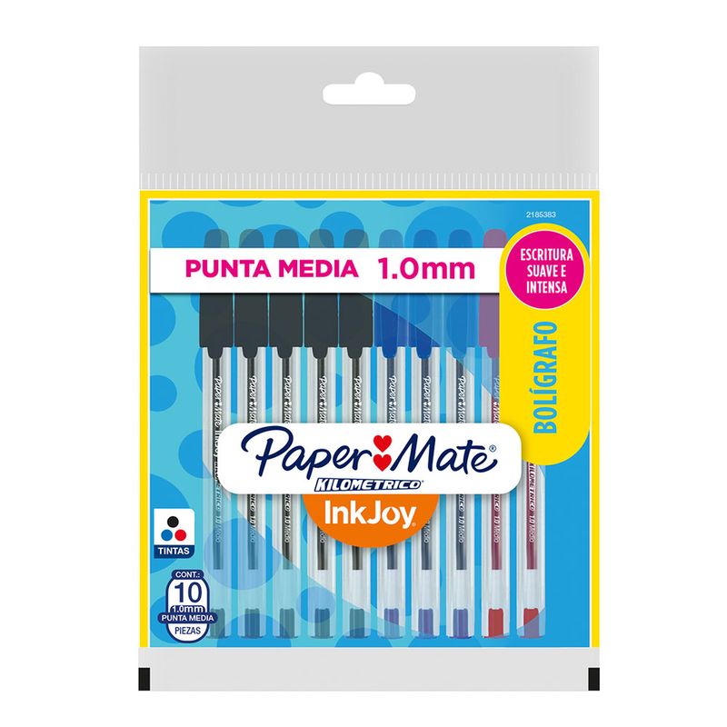 48474 - BOLIGRAFO MEDIANO KILOMETRICO BASICOS CON 10