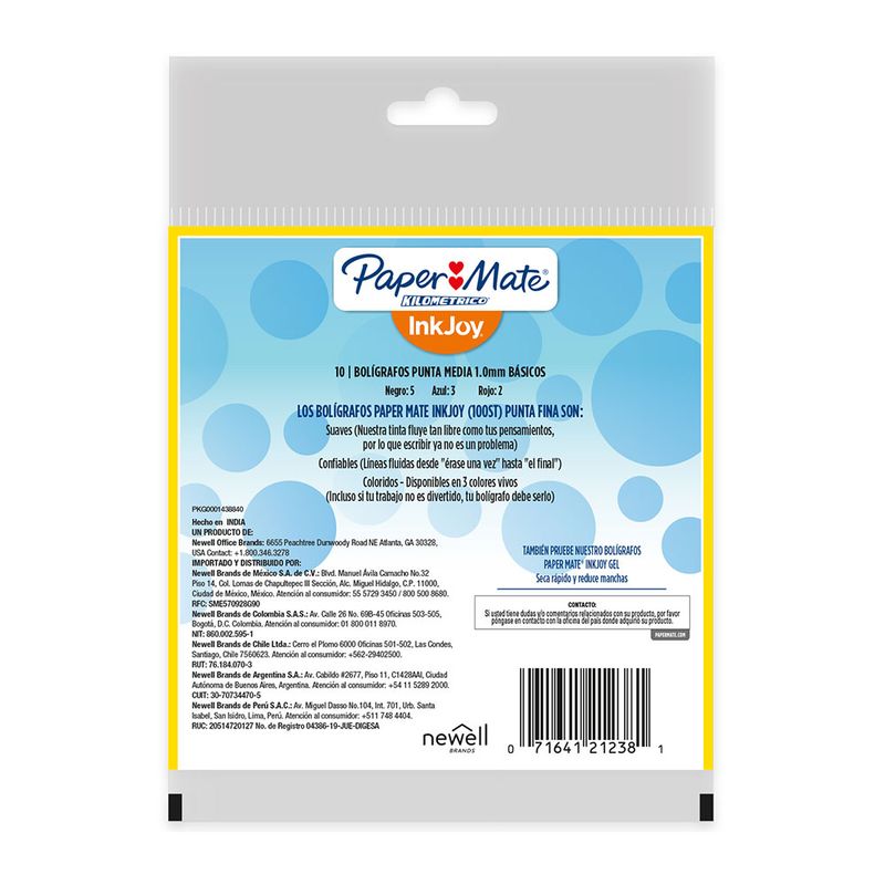 48840 - BOLIGRAFO MEDIANO KILOMETRICO BASICOS CON 10