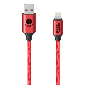 Cable Usb A Lightning Con Luz Led De 1 M, Star Wars Verde/Rojo Pod-425/Sw