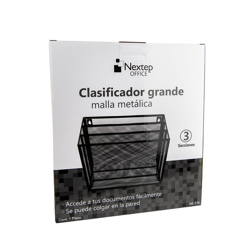 51908 - ORGANIZADOR GRANDE MALLA NEGRO 3 NIVLES