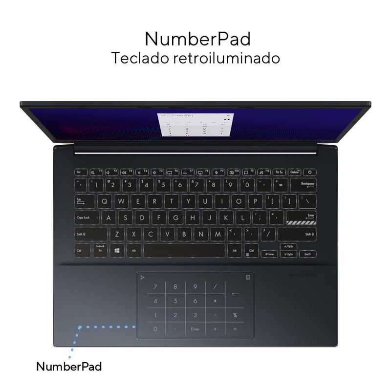 LAPTOP ASUS VIVOBOOK PRO 90NB0UX2-M02580, 14" WQXGA, CORE i5-11300H, 8GB RAM, 512GB SSD, NVIDIA GTX 1650, WIN11HOME