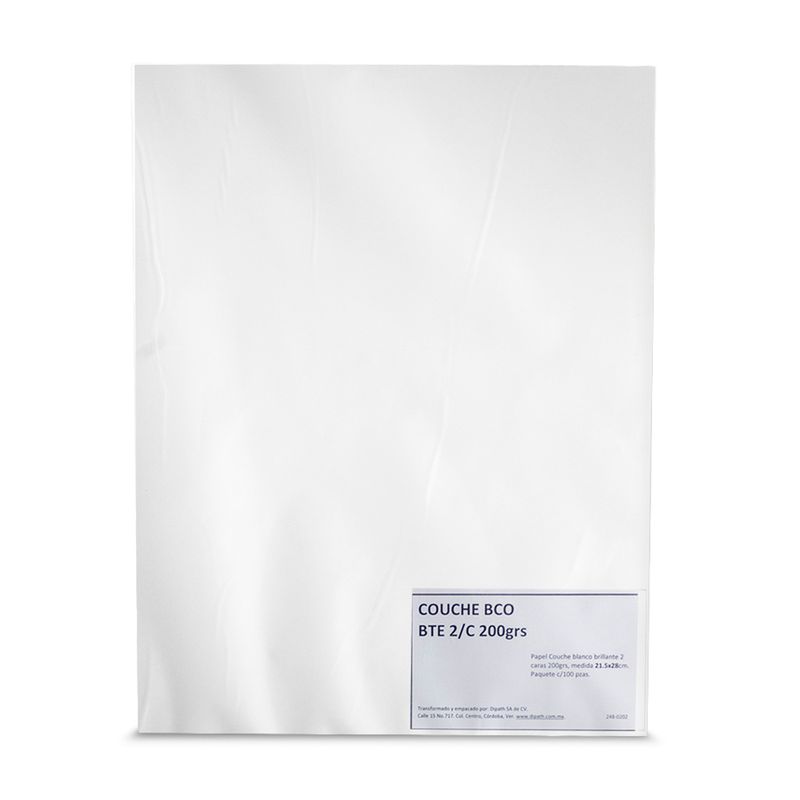 6158 - PAPEL COUCHE CARTA BLANCO C/104 PZAS