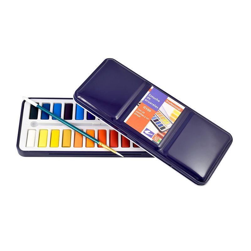 52091 - ESTUCHE ACUARELA CON 24 PASTILLAS
