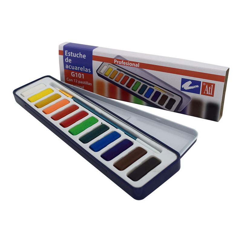 52093 - ESTUCHE ACUARELA CON 12 PASTILLAS
