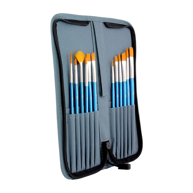 52099 - ESTUCHE DE 12 PINCELES SURTIDO AZUL RODART