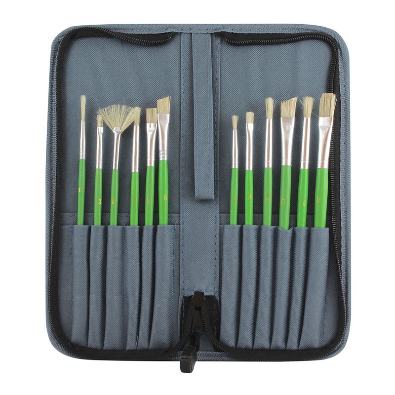 52102 - ESTUCHE DE 12 PINCELES SURTIDO VERDE RODART