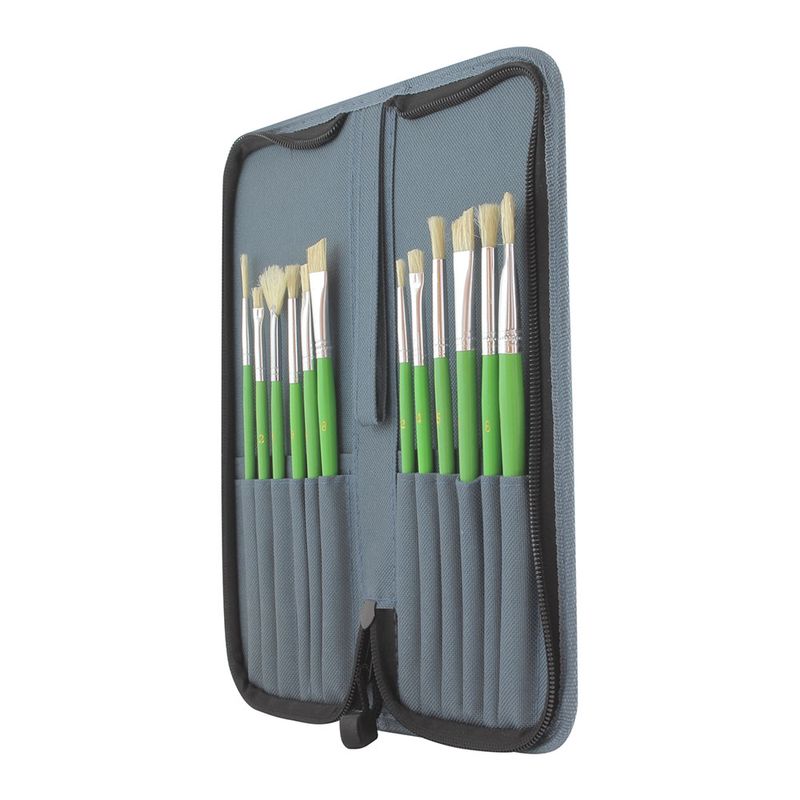 52104 - ESTUCHE DE 12 PINCELES SURTIDO VERDE RODART