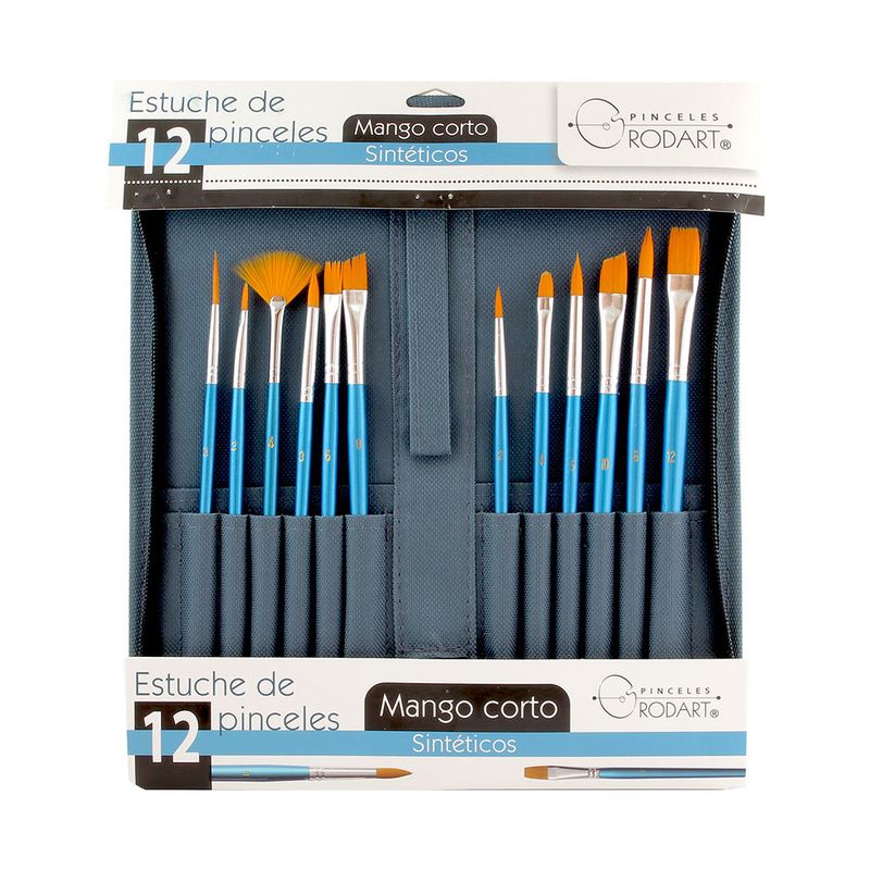51731 - ESTUCHE DE 12 PINCELES SURTIDO AZUL RODART