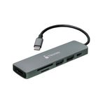 52429 - HUB 6 EN 1 USB TIPO C A USB 3 0/HDMI/LECTOR SD Y TF